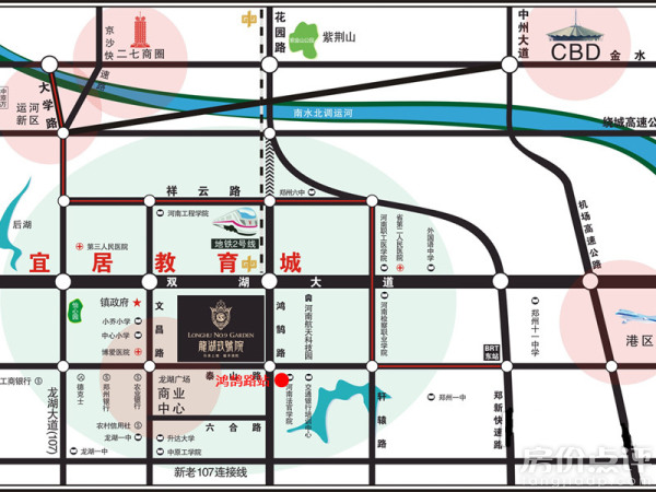 新郑区位图|图郑州新郑市龙湖熙岸